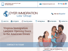 Tablet Screenshot of dyerimmigration.com